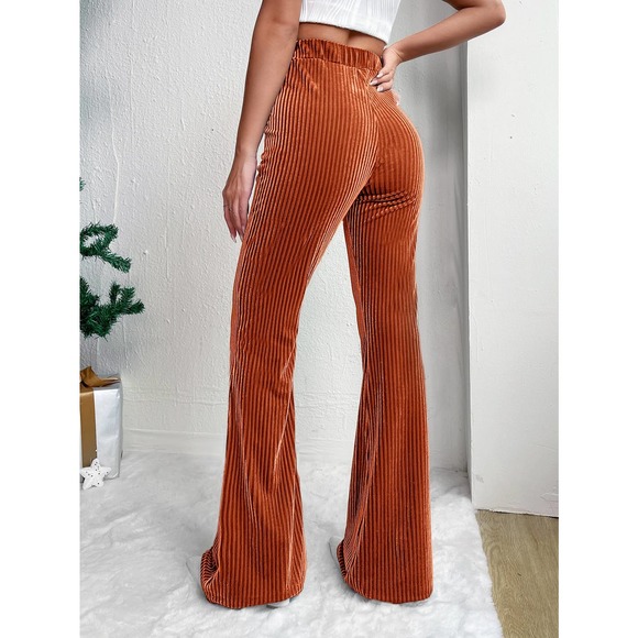 🌟 90's 00's High Waist Velvet Flare Leg Pants - Picture 8 of 11